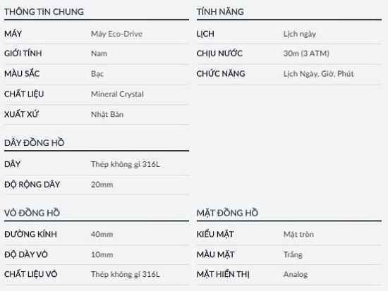 15+ mẫu đồng hồ Citizen Eco Drive chính hãng giá chỉ từ 3 triệu đồng