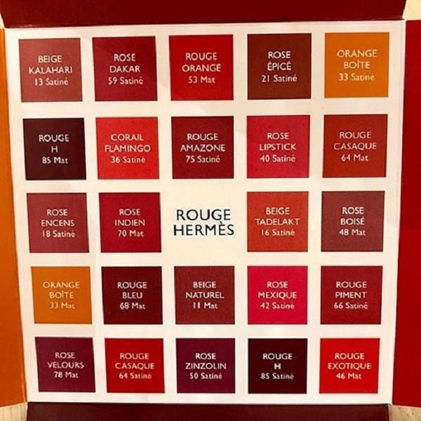 Review Son Rouge Hermès ra mắt với 24 màu cực sang xịn mịn