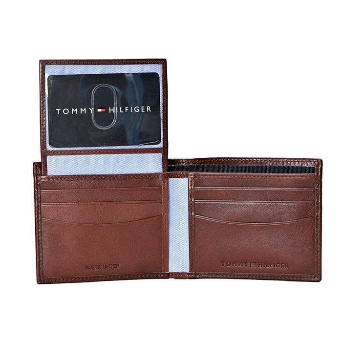 Ví Nam Tommy Hilfiger Men'sLeather Passcase Wallet With Removable Card - 31TL22X002 Màu Nâu - Túi xách - Vua Hàng Hiệu