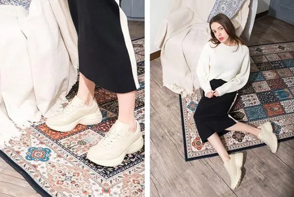 9 đôi giày thể thao sneaker nữ độn đế màu trắng HOT và trendy năm nay - 1
