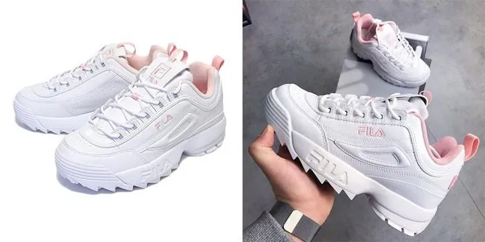 9 đôi giày thể thao sneaker nữ độn đế màu trắng HOT và trendy năm nay