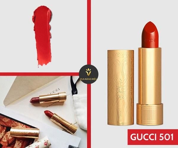 Review các màu Son Gucci Rouge À Lèvres Satin Lipstick vô cùng đẹp mua nhiều hiện nay
