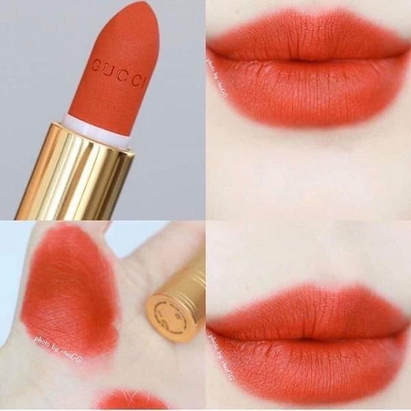 Review các màu Son Gucci Rouge À Lèvres Satin Lipstick vô cùng đẹp mua nhiều hiện nay