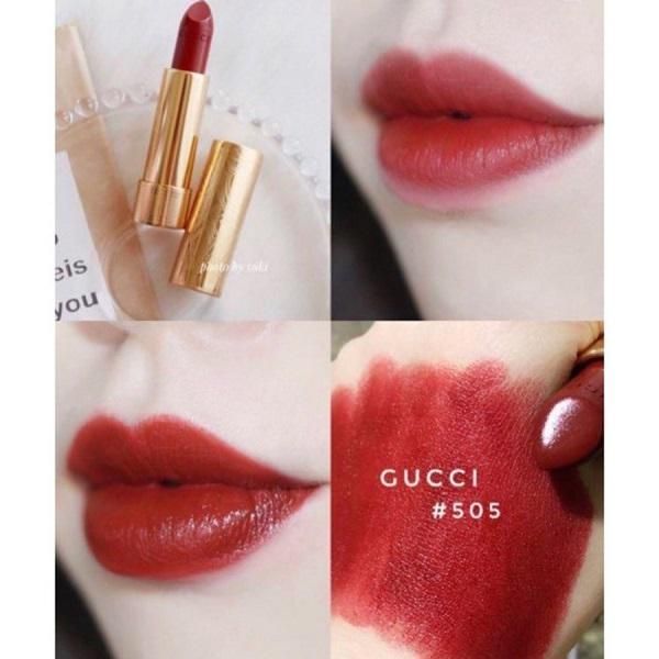 Review các màu Son Gucci Rouge À Lèvres Satin Lipstick vô cùng đẹp mua nhiều hiện nay