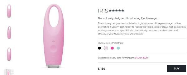 Review chi tiết máy massage mắt Foreo Iris xóa tan vết nhăn và bọng mắt