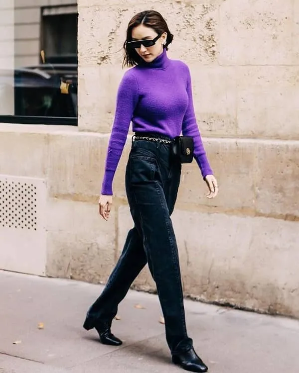 Bí quyết phối đồ áo màu tím mặc với quần gì để bắt kịp trend trendy