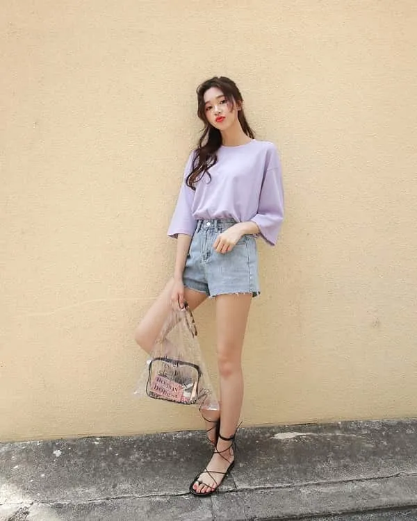 Bí quyết phối đồ áo màu tím mặc với quần gì để bắt kịp trend trendy