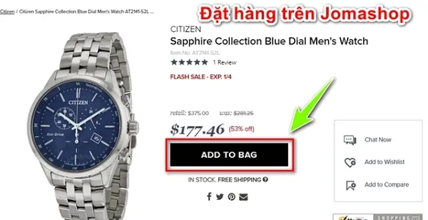 Hướng dẫn cách order hàng Jomashop về Việt Nam rất chi tiết