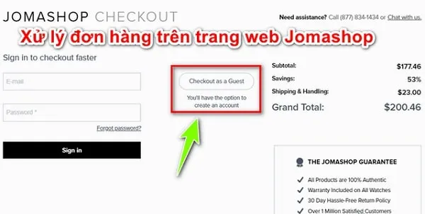 Hướng dẫn cách order hàng Jomashop về Việt Nam rất chi tiết