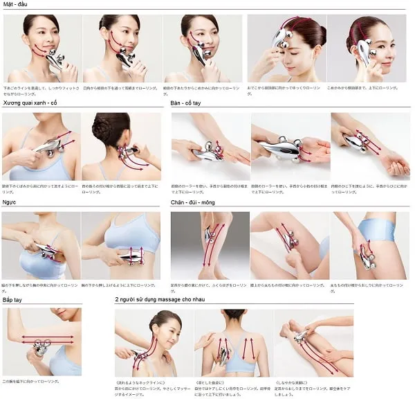 Review công dụng và cách dùng Refa Carat Face cây lăn massage mặt của hãng MTG - 7