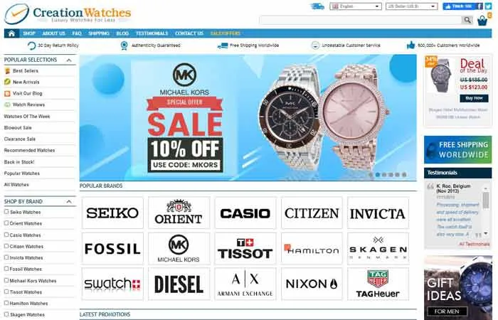 Top 13 trang web order mua đồng hồ hàng hiệu chính hãng quốc tế uy tín