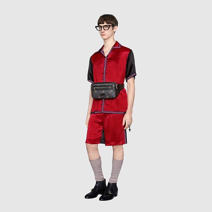 Túi Đeo Hông Gucci Bestiary Belt Bag With Tigers Màu Xám Đen - Túi xách - Vua Hàng Hiệu