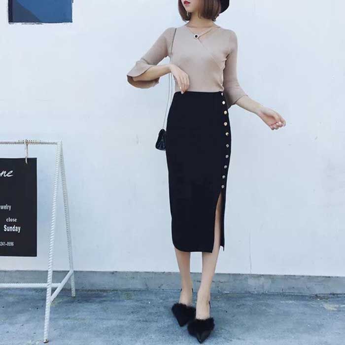 15 cách phối đồ cho chân váy len mặc với áo gì là chuẩn đẹp