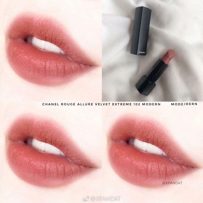 Son Lì Chanel Rouge Allure Velvet 102 Modern Màu Hồng Đất - Son Môi - Vua Hàng Hiệu