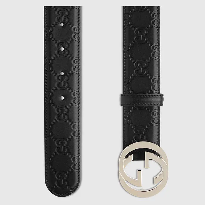 Thắt Lưng Gucci Signature Leather Belt Màu Đen Size 90 - Thắt lưng - Vua Hàng Hiệu