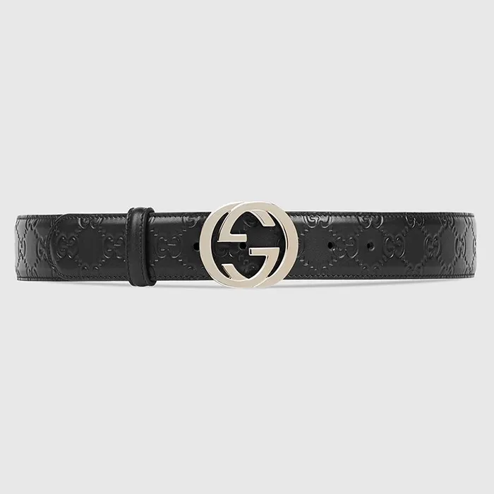 Thắt Lưng Gucci Signature Leather Belt Màu Đen Size 90 - Thắt lưng - Vua Hàng Hiệu