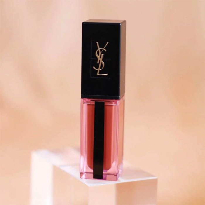 Son Kem Yves Saint Laurent YSL Vernis À Lèvres Water Stain 610 Nude Underwater Màu Cam Đất - Son Môi - Vua Hàng Hiệu