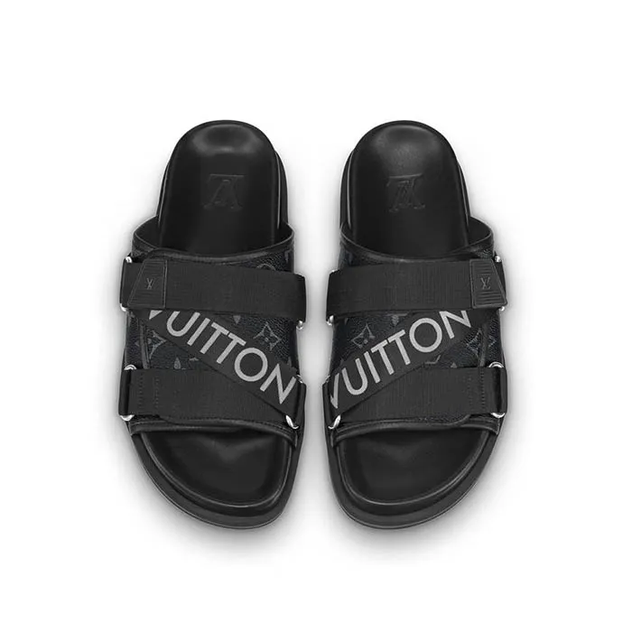 Dép Nam Louis Vuitton LV Honolulu Mule Sandal Màu Đen - Dép - Vua Hàng Hiệu