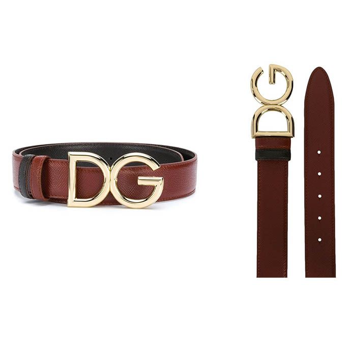 Thắt Lưng Dolce & Gabbana D&G Dauphin Belt Màu Nâu Bản 3,5cm - Thắt lưng - Vua Hàng Hiệu