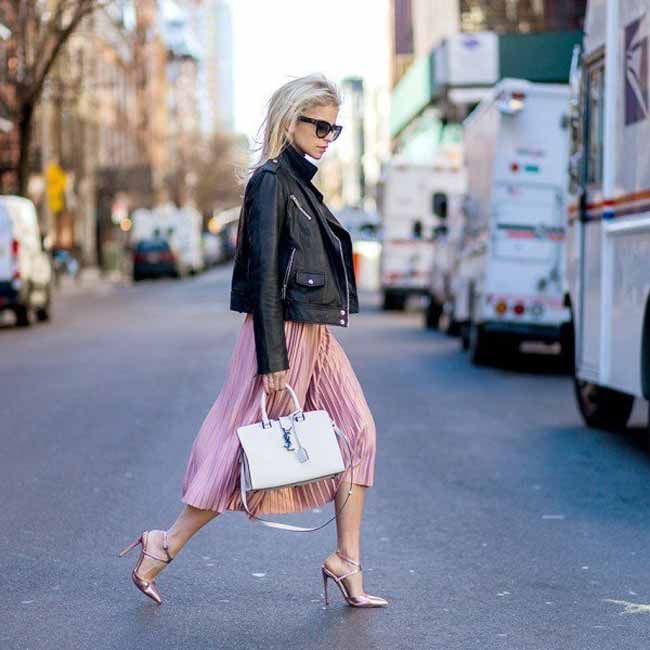 11 cách phối đồ đẹp cùng áo khoác da sành điệu như fashionista