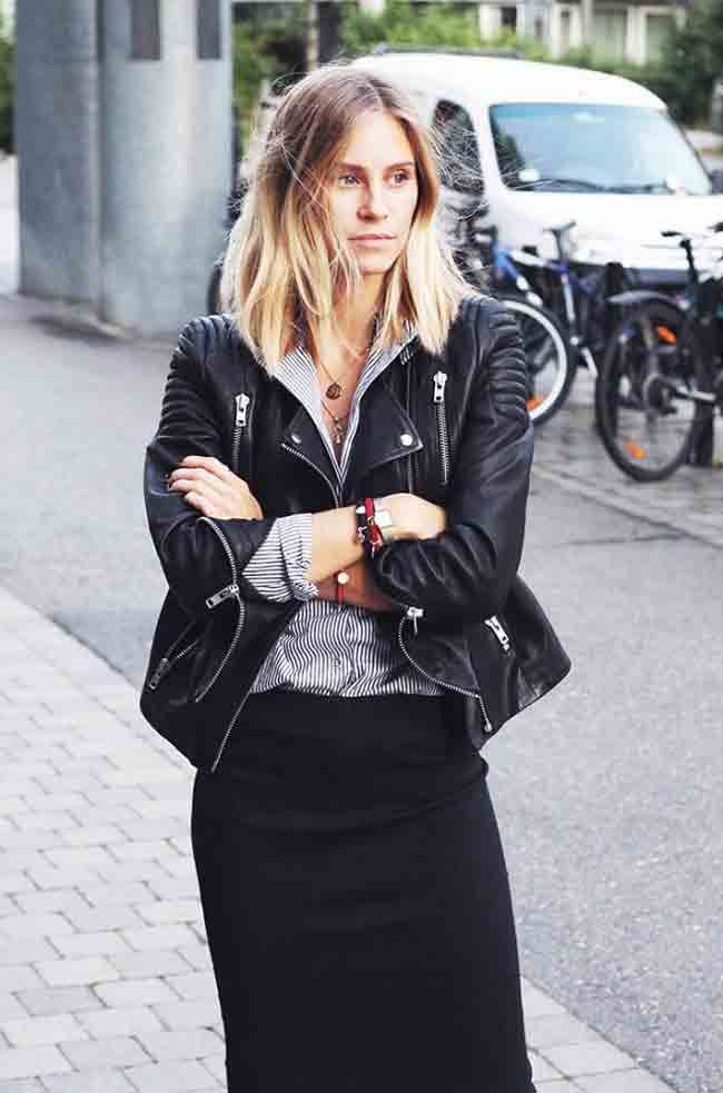 11 cách phối đồ đẹp cùng áo khoác da sành điệu như fashionista