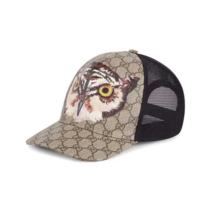 Mũ Gucci Owl Print GG Supreme Baseball Hat Hình Cú - Mũ nón - Vua Hàng Hiệu