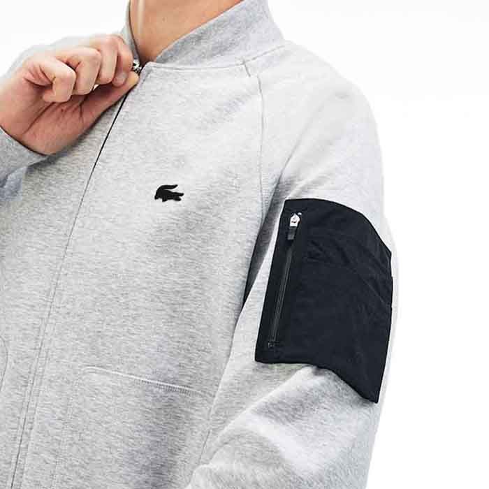 Áo Bomber Men's Lacoste Motion Fleece Bomber Màu Xám Size M - Thời trang - Vua Hàng Hiệu