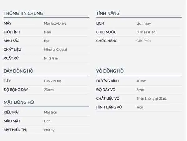 Top 7+ đồng hồ Citizen dây kim loại cho nam chất lượng giá dưới 5 triệu