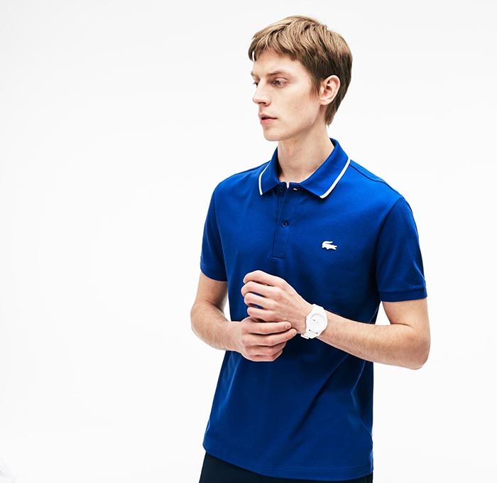 Áo Polo Lacoste Viền Khe Nút Áo Và Viền Cổ Màu Xanh Navy Size XS - Thời trang - Vua Hàng Hiệu
