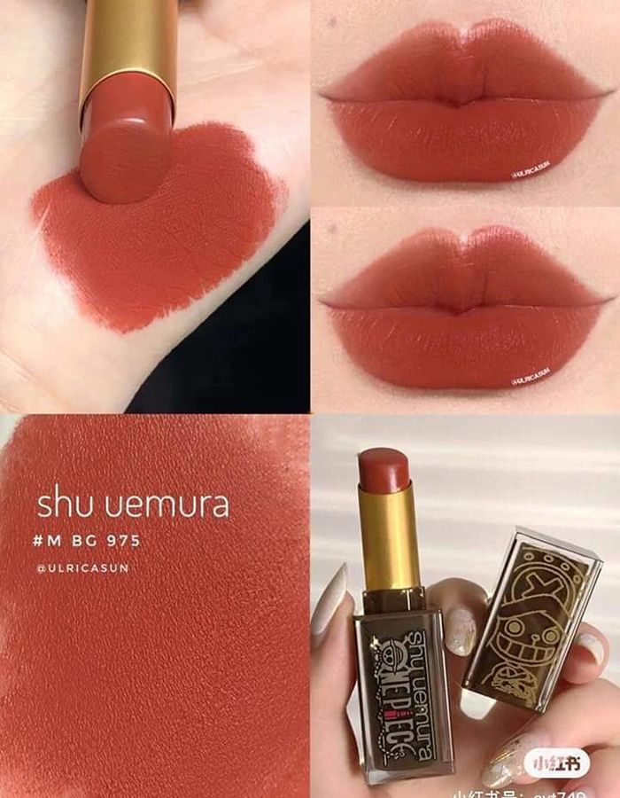 Son Shu Uemura One Piece 975 Rumble Cinnamon Màu Đỏ Gạch - Son Môi - Vua Hàng Hiệu