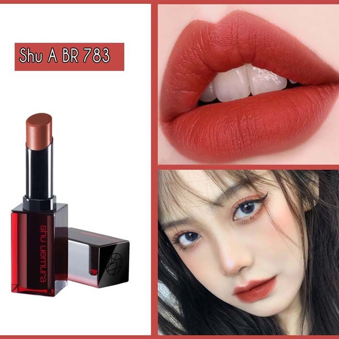 Son Shu Uemura 783 Màu Hồng Cam Đất Vỏ Đen - Son Môi - Vua Hàng Hiệu