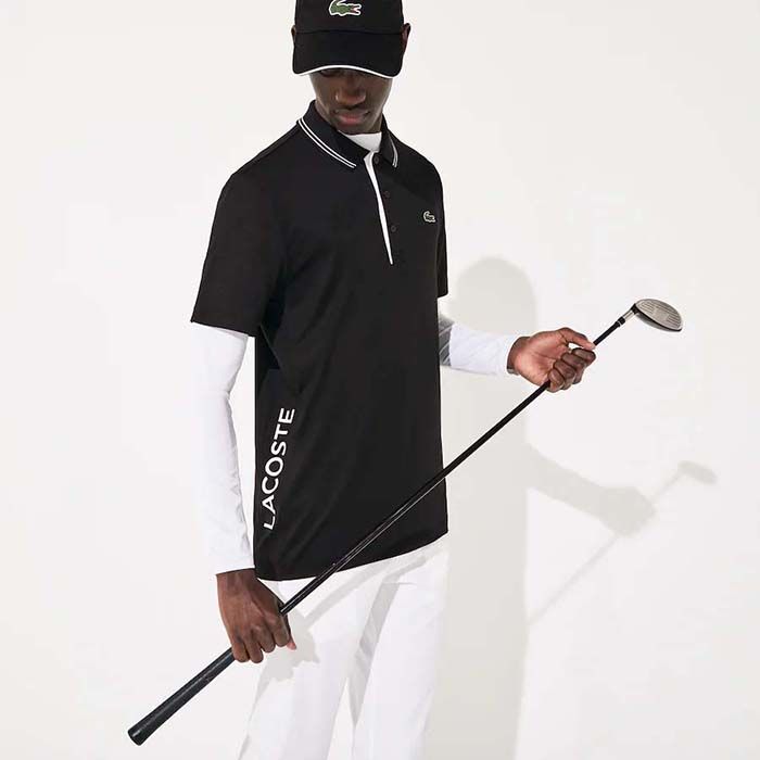 Áo Polo Men's Lacoste Sport Signature Breathable Golf Polo Shirt Marine Màu Đen Size M - Thời trang - Vua Hàng Hiệu