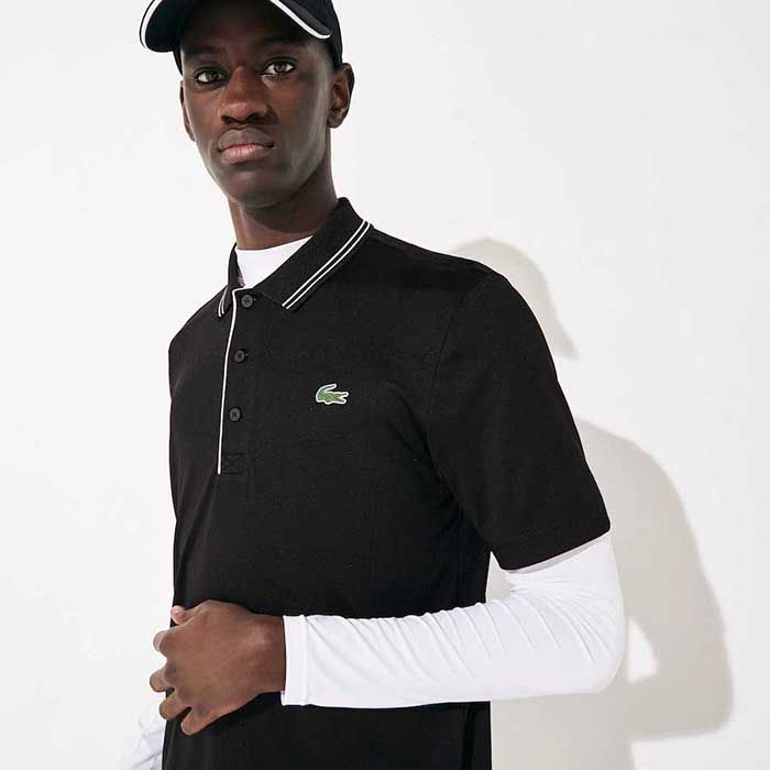 Áo Polo Men's Lacoste Sport Signature Breathable Golf Polo Shirt Marine Màu Đen Size M - Thời trang - Vua Hàng Hiệu