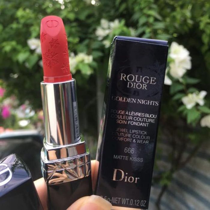 Son Dior Golden Nights 666 Matte Kisss Màu Đỏ Hồng Phiên Bản Giới Hạn - Son Môi - Vua Hàng Hiệu