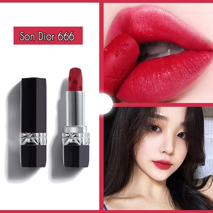 Son Dior Golden Nights 666 Matte Kisss Màu Đỏ Hồng Phiên Bản Giới Hạn - Son Môi - Vua Hàng Hiệu