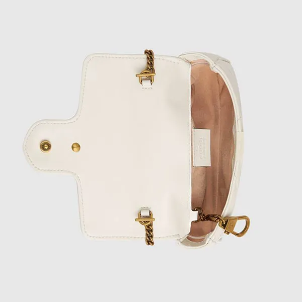 Túi Xách Gucci GG Marmont Matelassé Leather Super Mini Bag Màu Trắng - Túi xách - Vua Hàng Hiệu