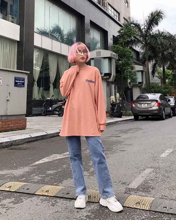 Áo oversize là gì? Cách mix đồ với áo oversize nữ vô cùng đẹp