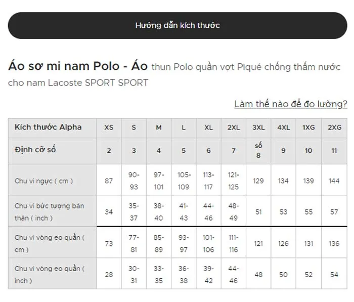 Cách chọn size áo thun nam chuẩn theo số đo Việt Nam và quốc tế
