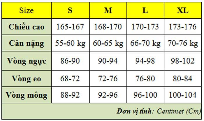 Cách chọn size áo sơ mi nam chuẩn theo số đo chiều cao cân nặng