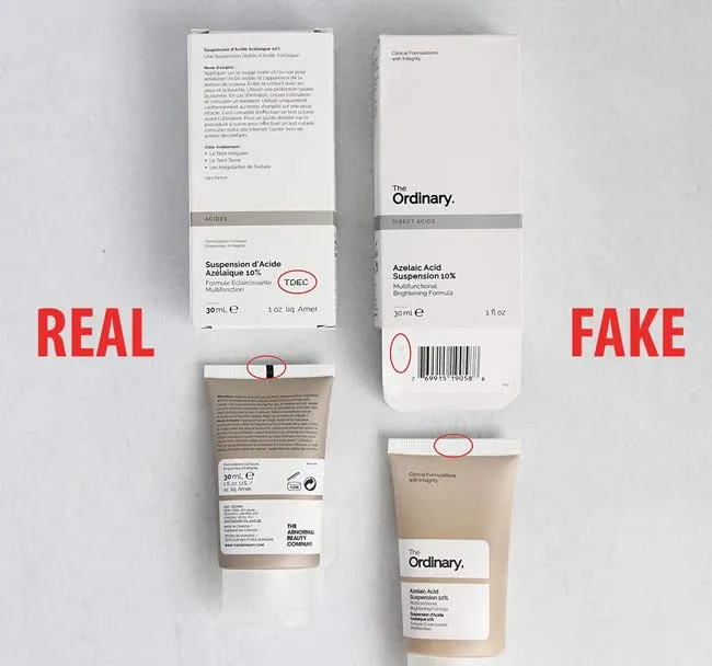 11 cách phân biệt mỹ phẩm The Ordinary Thật-Giả chuẩn xác