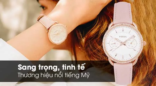 Top 10 đồng hồ Fossil nữ dây da kiểu dáng trẻ trung rất dễ phối đồ