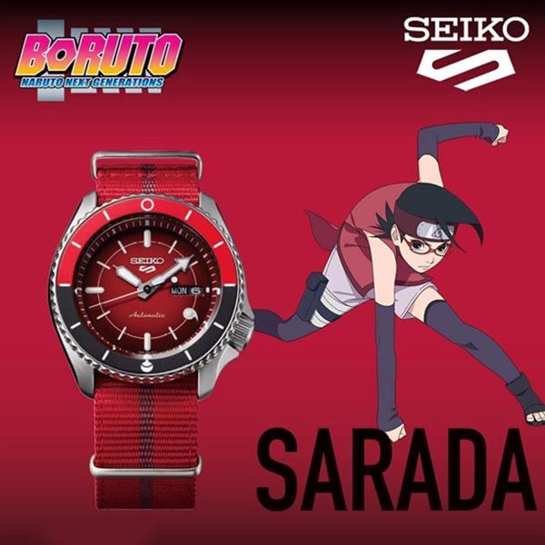 Đồng Hồ Seiko 5 Sports Uchiha Sarada Limited Edition SRPF67K1 Màu Đỏ - Đồng hồ - Vua Hàng Hiệu