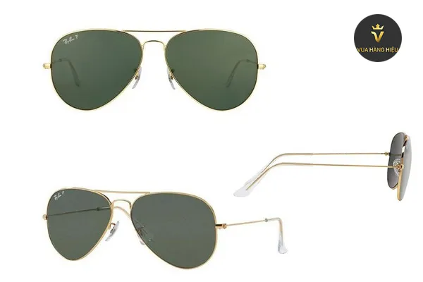 Kính Mát Rayban Aviator RB3025 001/58 58-14 Polarized Xanh Green Size 58 - Kính mắt - Vua Hàng Hiệu