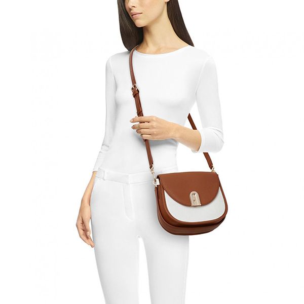 Túi Xách Furla Sleek Cognac H Brown Naturale Beige Womens Mini Bags Màu Nâu - Túi xách - Vua Hàng Hiệu