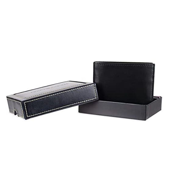 Ví Tommy Hilfiger Men's Leather Wallet - Slim Bifold With 6 Credit Card Màu Đen - Túi xách - Vua Hàng Hiệu