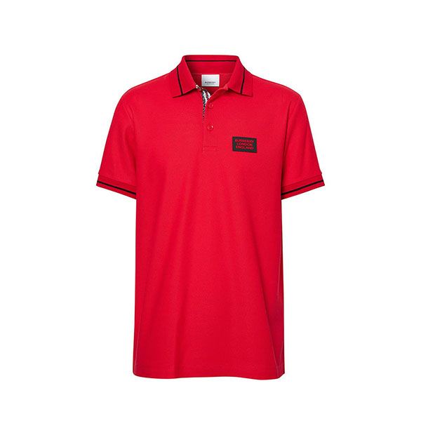 Áo Thun Nam Burberry Cotton Piqué Polo Shirt In Bright Red Màu Đỏ - Thời trang - Vua Hàng Hiệu