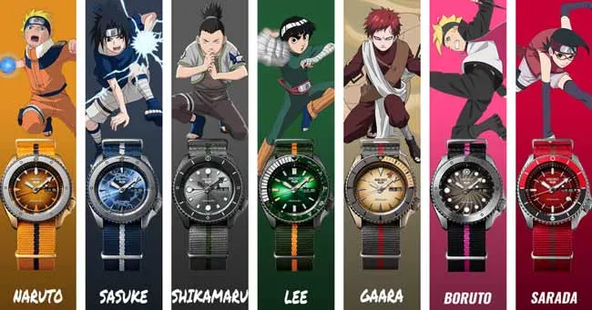 Top 7 mẫu đồng hồ Seiko 5 Sport Naruto & Boruto dành cho fan truyện tranh Nhật Bản