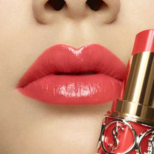 Son Dưỡng Yves Saint Laurent YSL Rouge Volupté Shine Màu 46 Orange Perfecto Cam Đào - Son Môi - Vua Hàng Hiệu