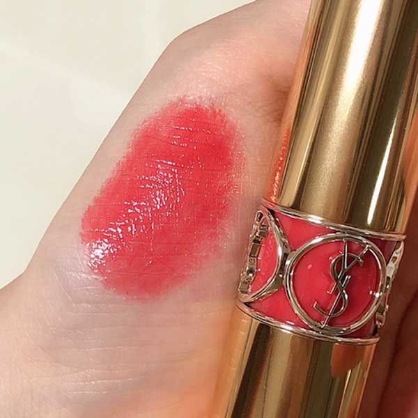Son Dưỡng Yves Saint Laurent YSL Rouge Volupté Shine Màu 46 Orange Perfecto Cam Đào - Son Môi - Vua Hàng Hiệu