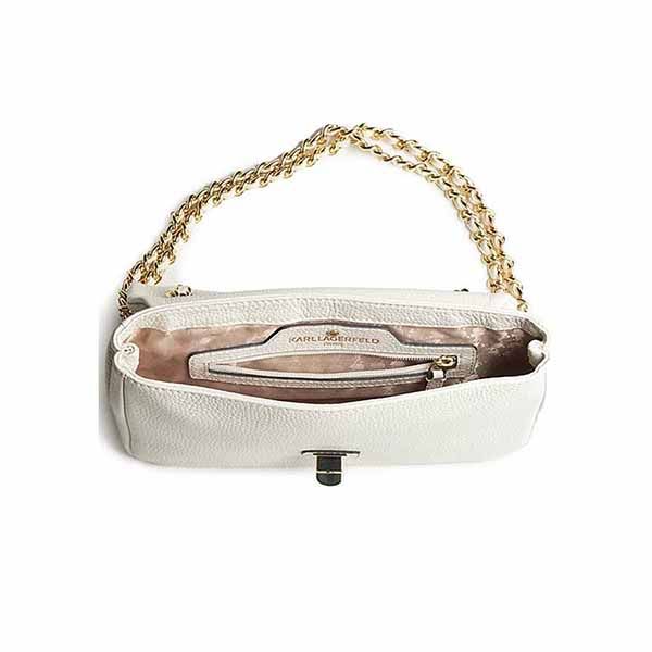 Túi Đeo Vai Karl Lagerfeld Agyness Pebble Leather Turnlock Shoulder Bag - Túi xách - Vua Hàng Hiệu